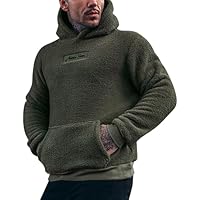 Genérico Sudadera con Capucha para Hombres de Peluche Teddy