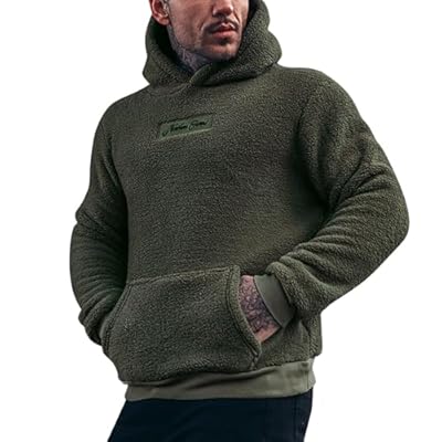 Genérico Sudadera con Capucha para Hombres de Peluche Teddy Chaqueta de Felpa Hoodie de Peluche Suéter Casual Sudadera Térmica | Ya disponible en tu tienda friki favorita! En mundofriki.es!