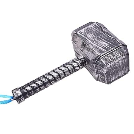 Adult & Kid & Youth Thor Hammer Light Weight Toy Silver & Black (Random Colour)