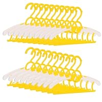 Generic 20-Pack Adjustable Hangers for Baby, Kids, and Children - Non-Slip, Wind-Lock Buckle, Space-Saving, Multi-Functional Hangers (Yellow)