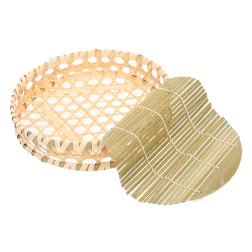 SOLUSTRE Woven Basket Decorative Sundries Storage Baskets for Fruits Vegetables Bread Portable Multi Purpose Design for Home Events