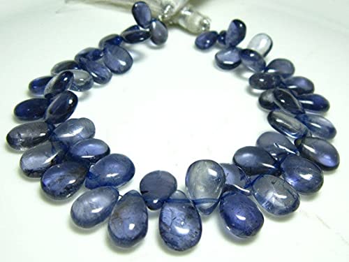 Briolette iolite smooth pear shape d'exception pour colliers de luxe artisanaux - 2