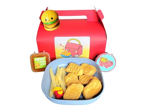 Chicken Nugget DIY Scented Slime Kit, 6 Pieces, with Charms and Accessories - Hoshimi Slimes