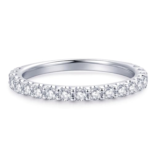 2.5mm Moissanite Wedding Bands, Moissanite Rings for Women, Eternity Bands for Women2