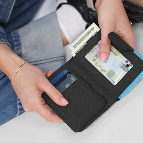 Image of Sherpani Barcelona, Nylon Bifold Zipper Pocket Wallet for Women, Travel Bag, RFID Protection