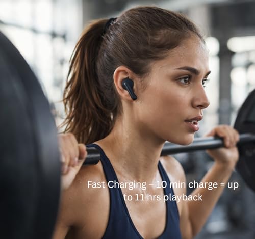 Image of Bluetooth Buds 4 for Oneplus with Dual Drivers & Dual DAC Audio, 50dB Active Noise Cancellation, Hi-Fi Sound Quality, Clear Voice Calls, Stable Low Latency Connection (Black)