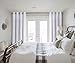 Diraysid 100% Blackout White Curtains Linen Curtains for Bedroom Grommet Thermal Insulated Room Darkening Drapes (2 Panels, W52 x L84 Inch)
