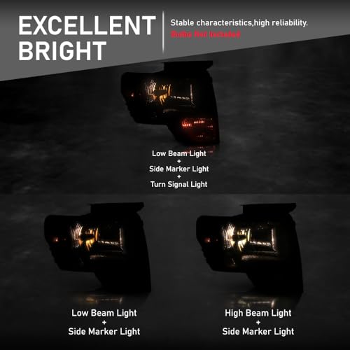 Image of G-PLUS Headlights Assembly Compatible with 2009-2013 Ford F150