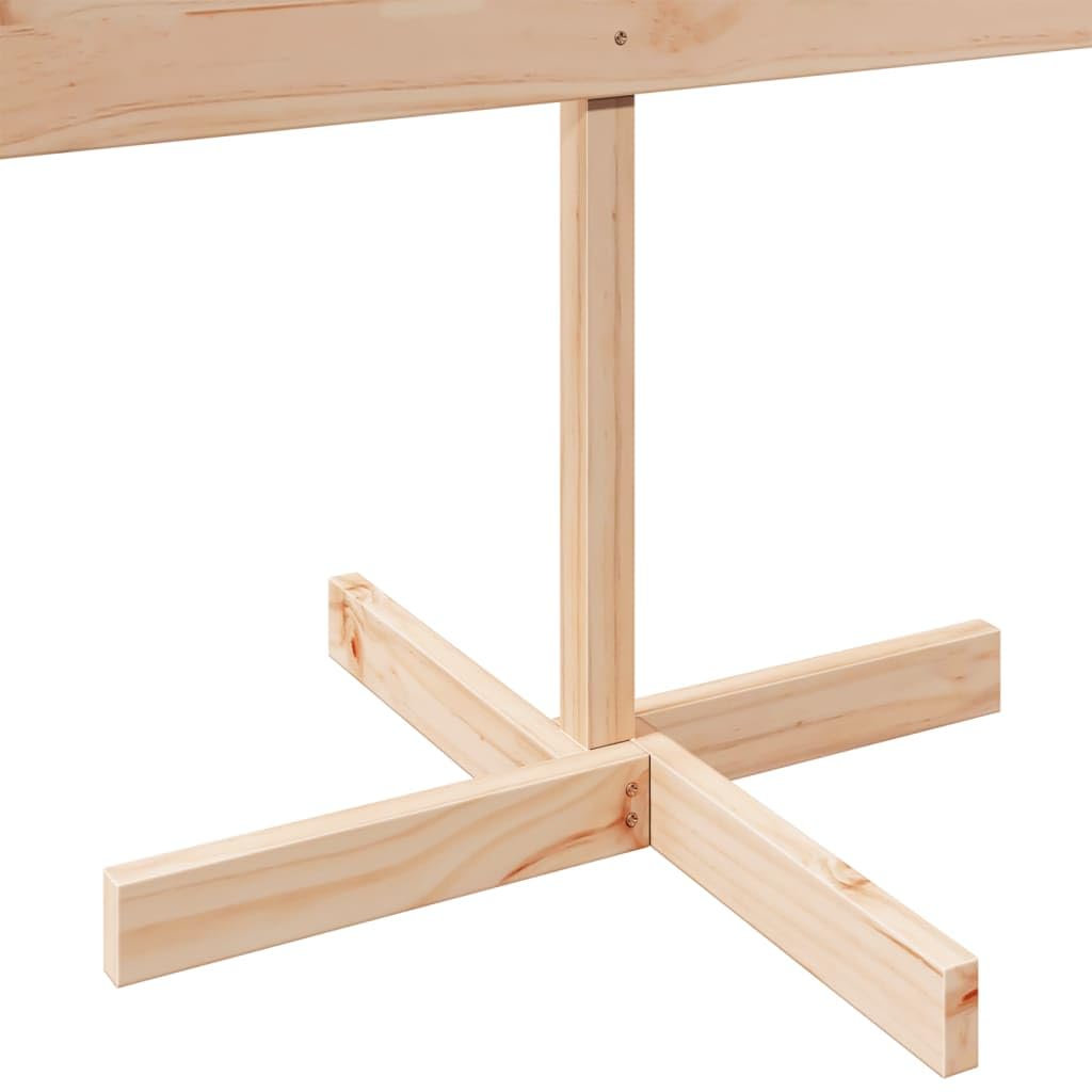vidaXL Árbol de Navidad de Adorno Madera Maciza 150 cm