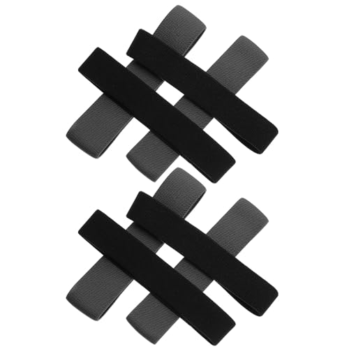 LIFKOME Cinturones Elásticos para Caja Bento 8 Piezas Negro 25X300Mm Gris 32X340Mm Bandas de Sujeción Resistentes y Reutilizables para Loncheras Uso en Oficina Escuela y Camping