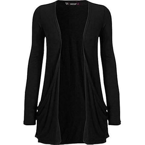 Kids Black Open Front Slouch Cardigan Cover