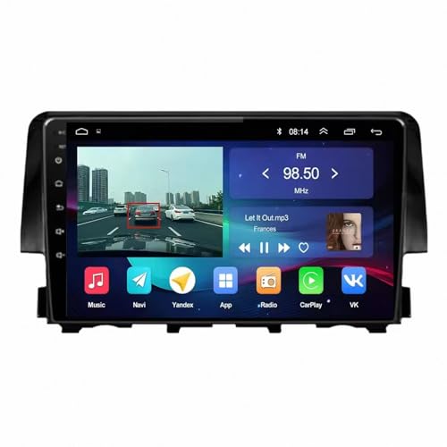 Pantalla Carplay Honda Civic 10 radio de coche con Bluetooth y sistema de audio Incell Touch