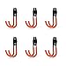 CoolYeah Steel Garage Storage Utility Double Hooks, Heavy Duty for Organizing Power Tools,Large J Hooks (pack of 6, 5.5 × 3.1 × 4.2 inches)