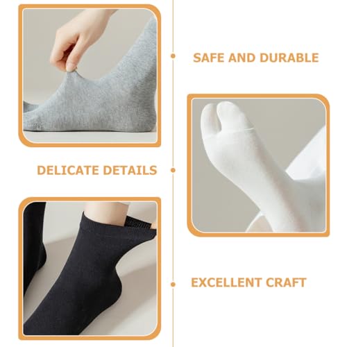 Calcetines tabi de algodón para mujer pack de 5 pares elásticos 5