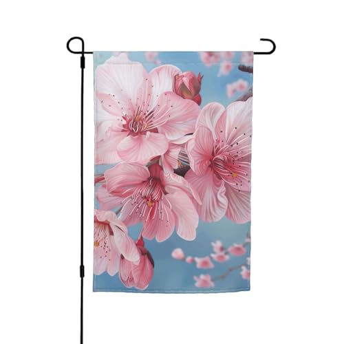 Drapeau japonais imprimé fleurs de cerisier 30,5 x 45,7 cm pour porche toutes saisons pour décoration de cour, patio, cour