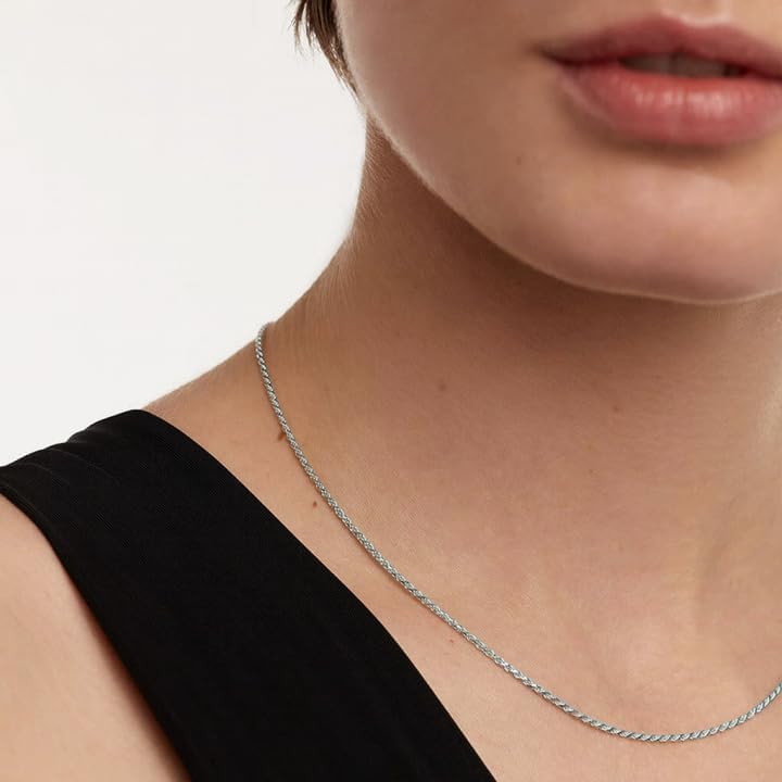 Twisted Rope Chain Necklace for Men and Women, 2mm/3mm Stainless Steel Chain, Available in 18–24 Inches, Stylish Everyday - Image 6