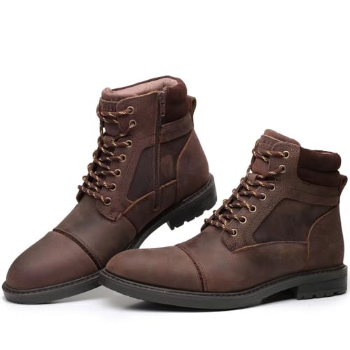 Image of Arkbird Mens Chelsea Boots, Stylish and Comfort Leather Chukka Ankle Boots with Zipper