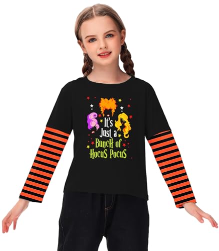 Image of Remimi Unisex Kids Christmas Long Sleeve Shirt Xmas Print Stripe Shirts 2-12 Years