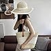 Imagen de Pahajim Conjunto de Bolso Sombrero de Paja Bolso Rafia Mujer Verano Bolso de Hombro con Cremallera para Playa Verano Vacaciones