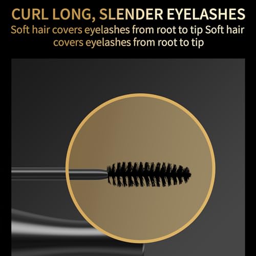 Mascara Black, Black Volume and Length Waterproof,Longer Voluminous Curling Long Lasting Fibre Mascara,No Smudge Maskara,Long Lasting Tubing 4D Silk Fiber Vegan Mascara for Makeup Cosmetics - Image 5