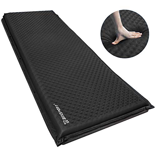 Bessport Sleeping Pad Inflatable Extra Thickness, Self-Inflating 2 Inches Ultralight Camping pad