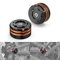 NICECNC Hinterachsmutterabdeckungen Compatible with Harley Sportster S RH1250S 2021–2024, Pan America 1250 RA1250 2021–2023, Ersatz für 14611882, Siehe Zubehör, Orange