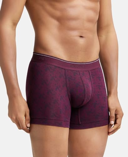 Image of Jockey EL09 Men's Super Combed Cotton Elastane Stretch Printed Trunk with Stay Fresh Properties (Colors & Prints May Vary)