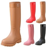 Gummistiefel Damen Hoch Wasserdicht Regenstiefel Arbeitsstiefel Schlupfstiefel Regenschuhe Rain Boots Rutschfeste Gummistiefeletten Garten Stiefel Sicherheitsstiefel Berufsstiefel Angelstiefel