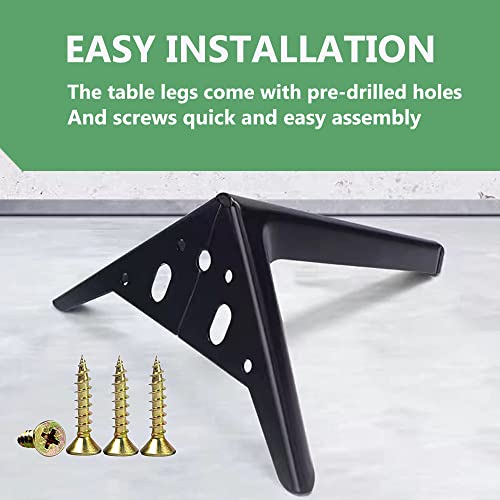 Smaxcn 6 inch/15cm Matte Black Metal Furniture Legs Set of 4, Triangle Sofa Legs DIY Replacement for TV Stand, Sofa, Chair, Cabinet Cupboard by Smaxcn - Used condition - Image 6