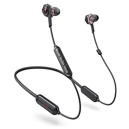 Linklike [2020 Upgraded] Quad Drivers Apt-X Bass Sport Earphones w/Mic, Bluetooth 5.0 Headphones, 16H Playtime, IPX7 Waterproof, Noise Isolating Wireless Earbuds, Lightweight for Running, Workout, Gym