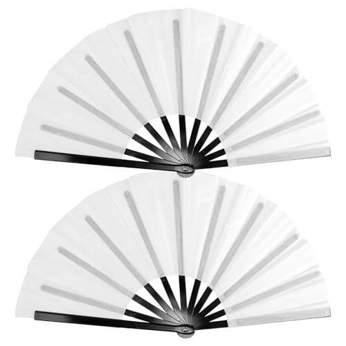 Éventails pliables blancs lot pour sublimation contre la chaleur en fête