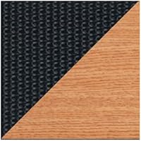 Vista 24 de Wooden Mallet Designer Curve Leg - Portaequipajes, correas grises, roble claro