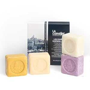 La Corvette – Les Pavés Marseillais – Cofre 4 jabones 100g – Aromas provenzales