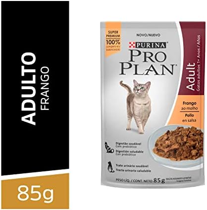 Ração Úmida Proplan Para Gatos Sachê Sabor Frango - 85G