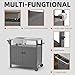 TORVA All in One Outdoor Grill Cart with Sink,Cabinet and Cover, 42 inch Freestanding Modular Kitchen Sink Station in 304 Stainless Steel&HDPE, All Weather Use BBQ Table, Grey