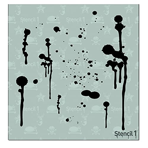 Stencil1 Drip Marks Stencil 5.75" x 6" Graffiti Street Art Painting | Reusable DIY for Painting Arts Crafts Urban Template Grunge Spraypaint Texture