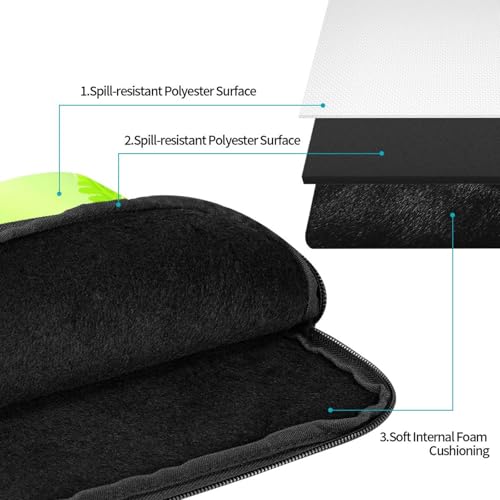 Fresh Green Leaves Laptop Sleeve Case 15 Inch Suitable For Notebook Computer Tablet Traveling Carrying Simple Case3