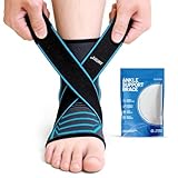 AMITOFO Ankle Brace for Sprained Ankle, Plantar Fasciitis & Achilles Tendonitis Relief, Heel Support with Strap for Men Women, Compression Wrap for Foot Swelling(Single, Medium)