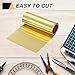 MECCANIXITY Brass Sheet Roll, 0.02 x 100 x 2500mm(TxWxL) Metal Flashing Brass Foil Roll for Crafting, Electrical DIY Projects Repairs, Gold