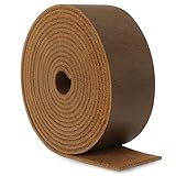 Jack&Chris 72.5 Inches Long Leather Straps for Crafts, 1 Inch Wide Leather Strips, Full Grain Leather for DIY Arts & Craft Projects, Fabric, Clothing, Dark Brown