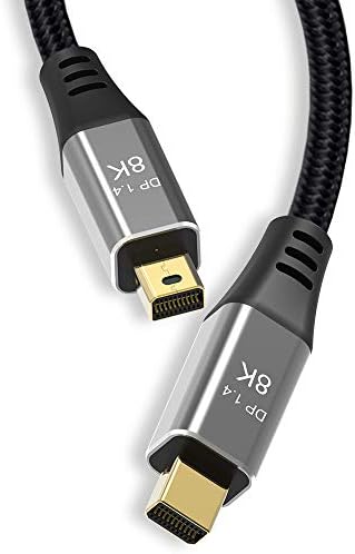 YIWENTEC 2M 6.6FT Mini DisplayPort to Mini DisplayPort 8K(7680x4320)@60Hz 4K@144Hz Mini DP to Mini DP DP 1.4 8K Ultra HD Cable Converter (2M, 8K)