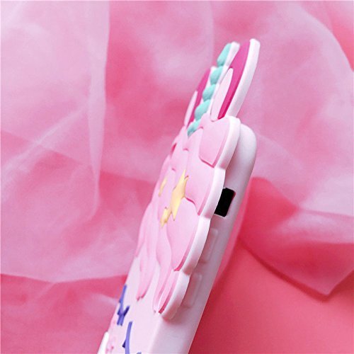 Topsz Pink Unicorn Case For Samsung Galaxy J3 Emerge/J3 Prime/J3 Eclipse,3D Cartoon Horse Silicone Kawaii Animal Cute Character Girls Kids Teens Funny Rubble Cover For J3 Luna Pro/Amp Prime 2/ J3 2017 #TOP2