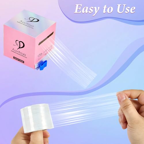 2 Box Tattoo Frischhaltefolie transparente Kunststoffrolle für Permanent Makeup Zubehör Einwegaugenbrauenlippen, Tattoo Frischhaltefolie mit Microblading Kit(Rosa)