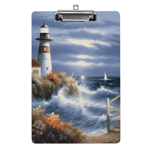 Planche à pinceau Diamond Painting Phare en acrylique et métal format A4 pour loisirs créatifs