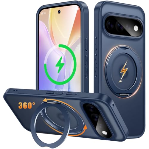 Gunwon Google Pixel 11/11 Pro �p �P�[�X Magsafe�Ή� ���C�����X�[�d 360°��]�X�^���h �}�b�g�u�u���[�v | ���������ɕ֗��ȃ����O�@�\ N52�}�O�l�b�g���ځE�ԍڃz���_�[�Ή� �c�����Ή� ���R�Ȋp�x�����T�|�[�g�X