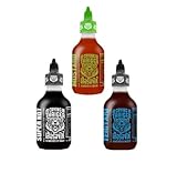 Crying Thaiger Sriracha Saucen Set – 3er Set à 200 ml | Teriyaki, Mustard & Super Hot | Würzige Sriracha Vielfalt aus Thailand | Perfekt für BBQ, Asia-Gerichte & scharfe Saucenliebhaber