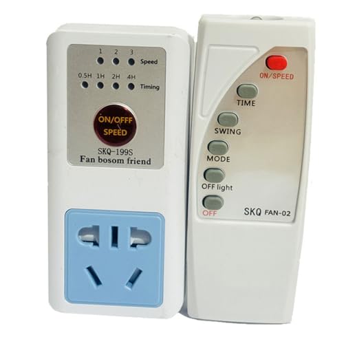 HUAJINGKEJI Toma de corriente de control remoto, enchufe de ventilador, controlador de ventilador de mesa, controlador remoto de ventilador de techo para luz de ventilador