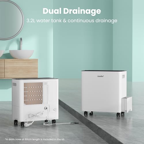Comfee' Deumidificatore Da 30 L/Day Per Casa, Basso Livello Di Rumore, Drenaggio Continuo Con Tubo Di Scarico, Controllo Intelligente Delle App, Serbatoio Dell'acqua Ad Accesso Laterale, Ideale Per - 7