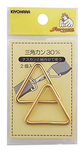 KIYOHARA サンコッコー 三角カン 30mm 本金ゴールド 2個 SUN13-186