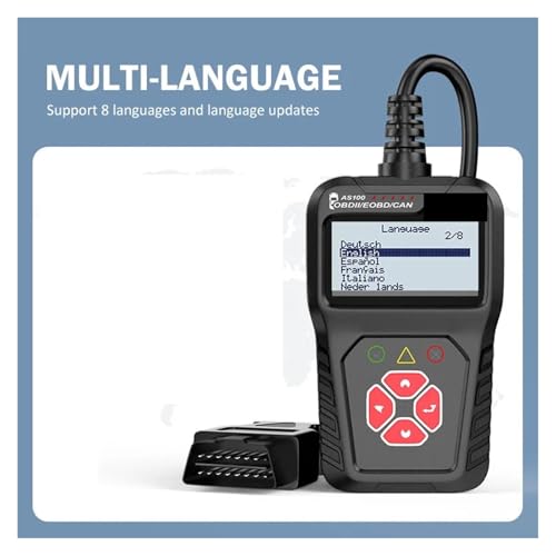 Escáner OBD 2 AS100 soluciona fallos de motor borrando códigos de error del diagnóstico automático 6